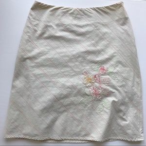 Lined, Embroidered A-line Janeville Skirt